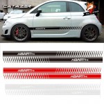 Car Decor Car Styling Abarth Side Skirt Sticker Racing Stripe Body Stickers Car Decal Car Sticker for FIAT 500 Dd9390